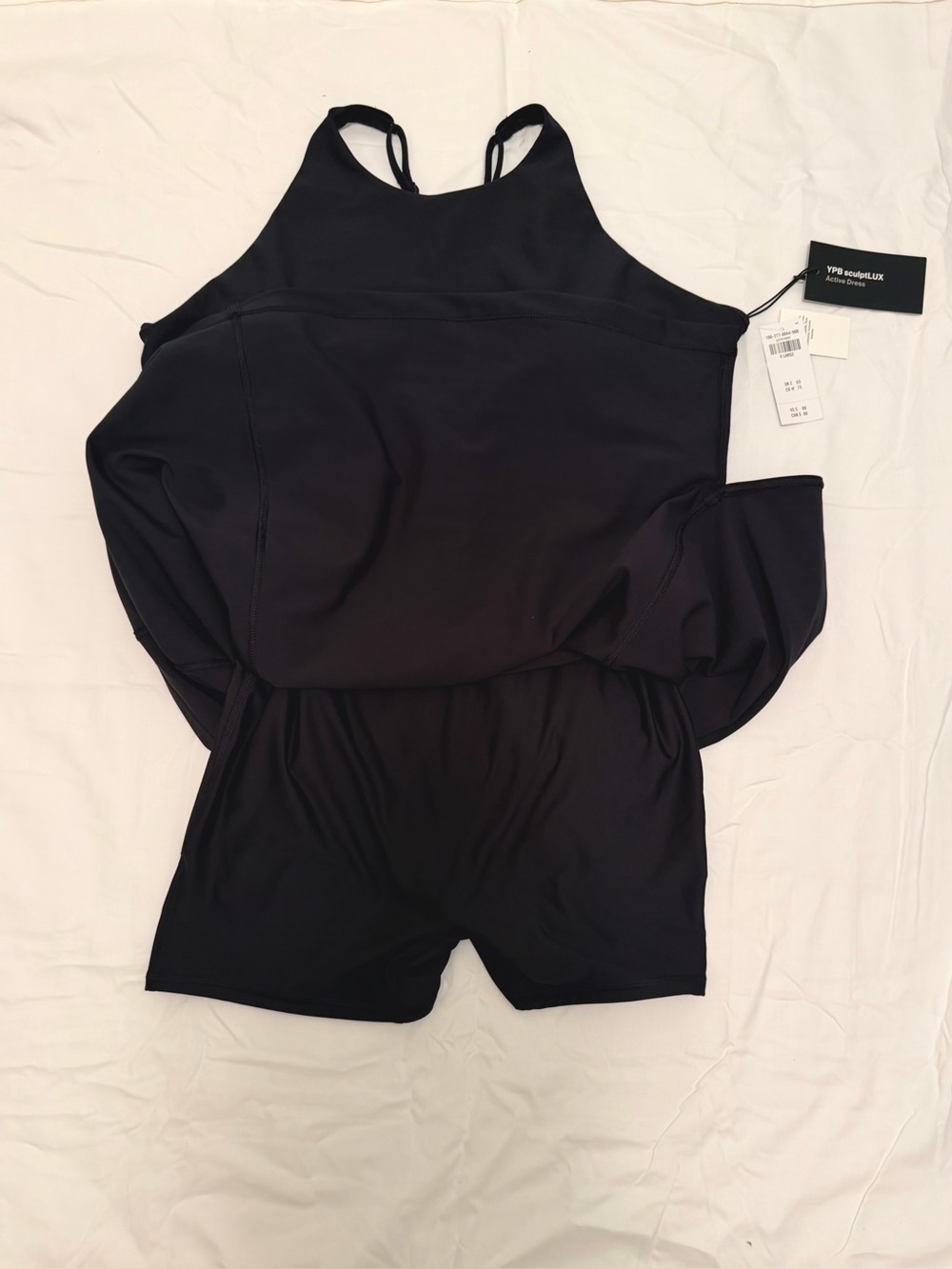 YPB sculptLUX High Neck Corset Active Mini Dress Black XL NWT Abercrombie - Picture 3 of 6